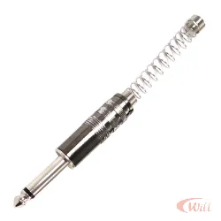 Plug P10 Mono Metal Com Mola Espiral Niquel 64.1.292
