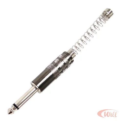 Plug P10 Mono Metal Com Mola Espiral Niquel 64.1.292