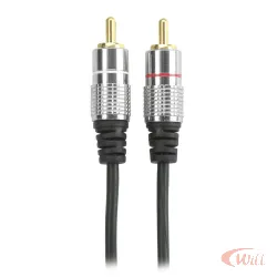 Cabo 2 RCA 3 Metros Plug Metal Fitz