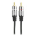 Cabo 2 RCA 3 Metros Plug Metal Fitz Cabo 2 RCA 3 Metros Plug Metal Fitz