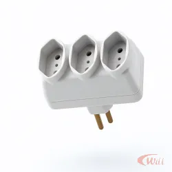 Adaptador L De Energia 3 Tomadas
