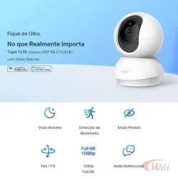 Camera Wi-Fi 360º 1080p Full HD TC70 Tapo