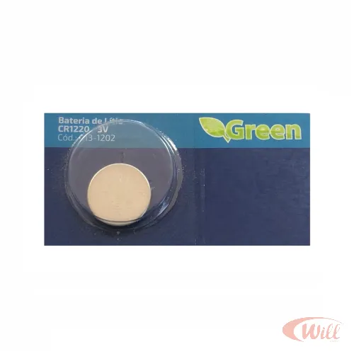 Bateria de Lítio CR1220 3V Litio Manganes Green Bateria de Lítio CR1220 3V Litio Manganes Green