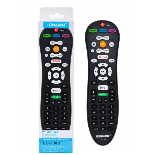 Controle Remoto TV LED LCD Universal Lelong LE-7389