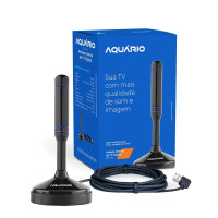 Antena Interna TV Digital HDTV Preto DTV-100 Aquario