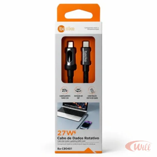 Cabo Lightning x USB C Basike BA-CBO401 Cabo Lightning x USB C Basike BA-CBO401