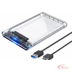 Case Para Hd Notebook Lehmox Ley-2294 Usb3.0 Transparente