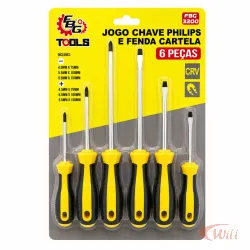 Kit Chave Fenda E Philips Fbg 3200