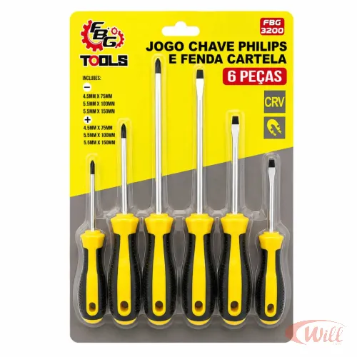 Kit Chave Fenda E Philips Fbg 3200 Kit Chave Fenda E Philips Fbg 3200