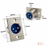 Conector Cannon Macho Painel