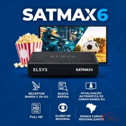 Receptor Sat HD Regional Banda C e KU Satmax 6 Elsys