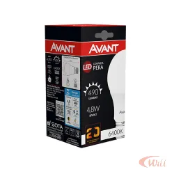 Lâmpada LED Pera 4,8W 6400k E27 Avant