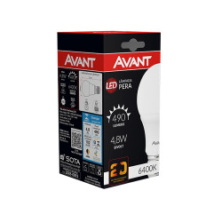 Lâmpada LED Pera 4,8W 6400k E27 Avant