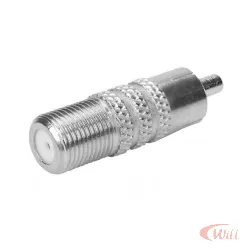 Adaptador Rca Macho para F Femea Niquel Mxt