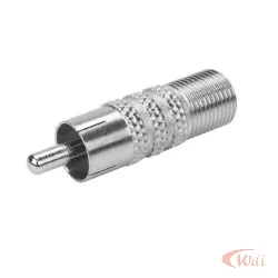 Adaptador Rca Macho para F Femea Niquel Mxt