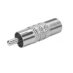 Adaptador Rca Macho para F Femea Niquel Mxt