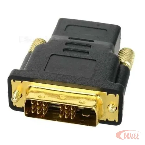 Adaptador DVI-D 18+1 Macho para Hdmi Fêmea Adaptador DVI-D 18+1 Macho para Hdmi Fêmea