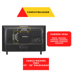 Suporte Tv De 23 A 55 Pol Ar-e15sb Ate 35kg Mxt