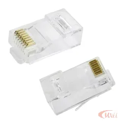 Plug Modular RJ45 8x8 Cat6 Com Guia