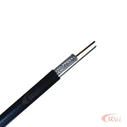 Cabo Coaxial RG06 60% + Mensageiro Preto Metro Amphenol