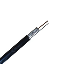 Cabo Coaxial RG06 60% + Mensageiro Preto Metro Amphenol