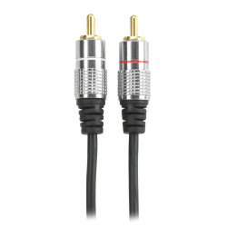 Cabo 2 Rca + 2 Rca 2 Metros Plug Metal Fitz