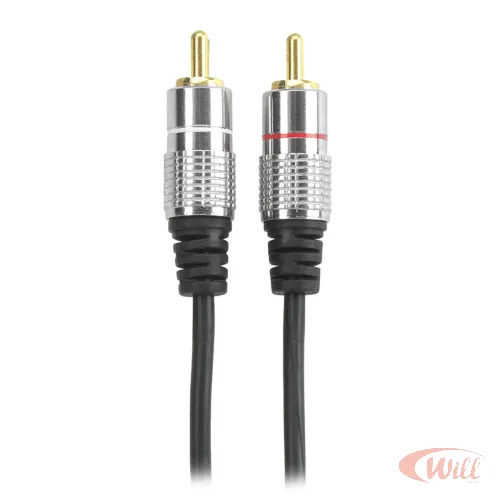 Cabo 2 Rca + 2 Rca 2 Metros Plug Metal Fitz Cabo 2 Rca + 2 Rca 2 Metros Plug Metal Fitz