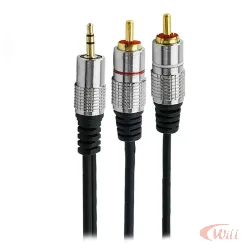 Cabo P2 ST x 2 RCA 2 Metros Nickel Fitz