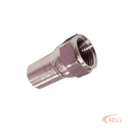 Conector F RG06 Conico Com o Ring Telesystem