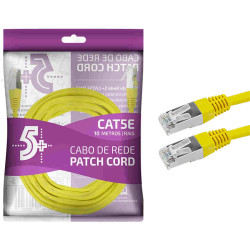 Cabo Patch Cord FTP Cat5e 10 Metros Amarelo