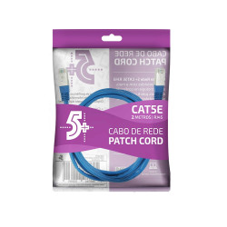 Cabo Patch Cord FTP Cat5e 02 Metros Azul Pix