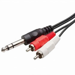 Cabo P10 ST x 2 Plug Rca 2 Metros Mxt