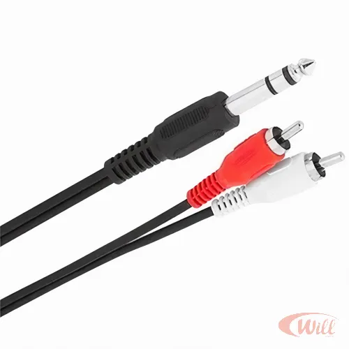 Cabo P10 ST x 2 Plug Rca 2 Metros Mxt