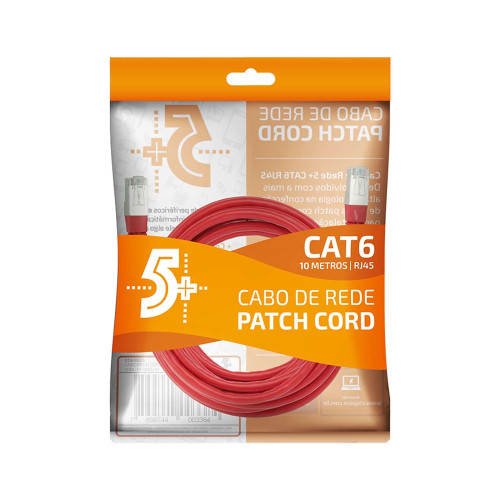 Cabo Patch Cord FTP Cat6 10 Metros Vermelho Pix Cabo Patch Cord FTP Cat6 10 Metros Vermelho Pix