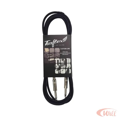 Cabo P10 3 Metros Guitarra 6mm Tiaflex Cabo P10 3 Metros Guitarra 6mm Tiaflex