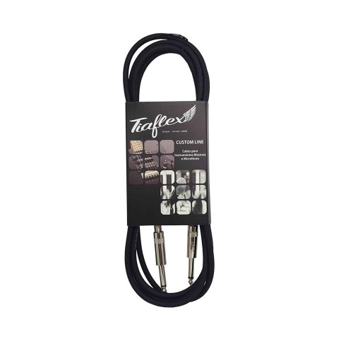 Cabo P10 3 Metros Guitarra 6mm Tiaflex Cabo P10 3 Metros Guitarra 6mm Tiaflex