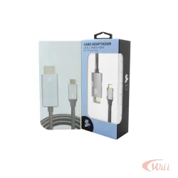 Cabo Adaptador USB C Para Hdmi 1,8 Metro 4k 60hz