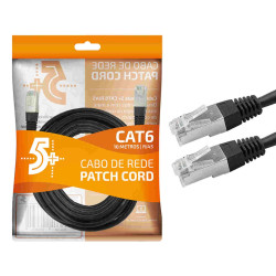 Cabo Patch Cord FTP Cat6 10 Metros Preto Pix