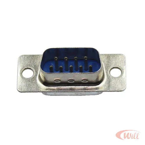 Conector Db9 Solda Fio Macho Azul Conector Db9 Solda Fio Macho Azul