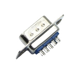 Conector Db9 Solda Fio Macho Azul