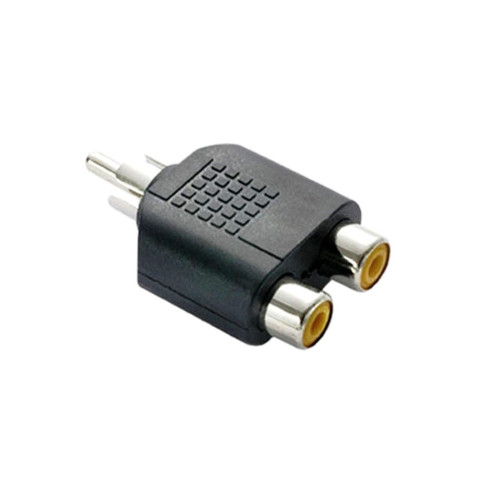 Adaptador Plug Rca Para 2 Jack Rca Niquel