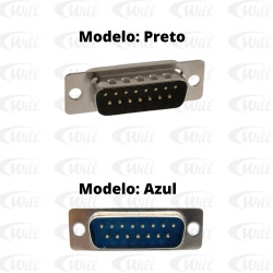 Conector Db15 180 Graus Solda Fio Macho