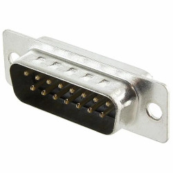 Conector Db15 180 Graus Solda Fio Macho