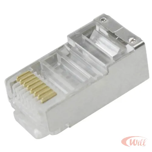 Plug Modular Rj45 8x8 Cat5e Blindado 5+