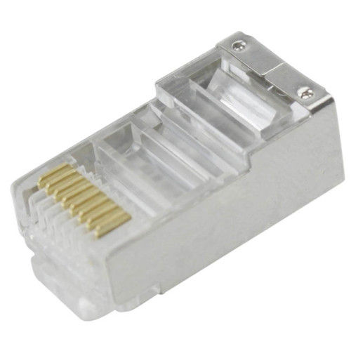 Plug Modular Rj45 8x8 Cat5e Blindado 5+ Plug Modular Rj45 8x8 Cat5e Blindado 5+