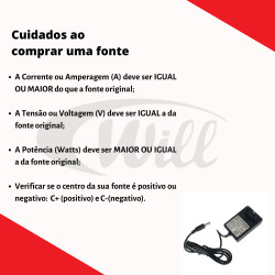 Fonte Chaveada 9v 2A P4(C-) Mx-09v2.0a