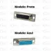 Conector Db15 180Graus Solda Fio Femea
