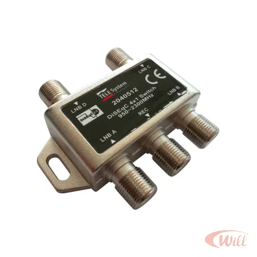 Chave Diseqc 1x4 Entradas 2.0 Telesystem