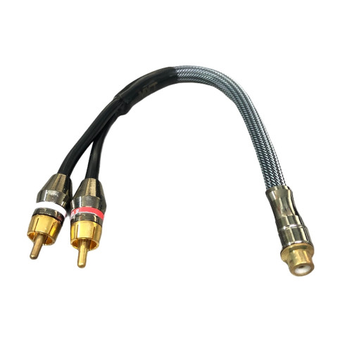 Cabo Y 2 Rca Macho x 1 Rca Femea 25 cm Mxt Cabo Y 2 Rca Macho x 1 Rca Femea 25 cm Mxt