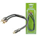 Cabo Y 2 Rca Macho x 1 Rca Femea 25 cm Mxt Cabo Y 2 Rca Macho x 1 Rca Femea 25 cm Mxt